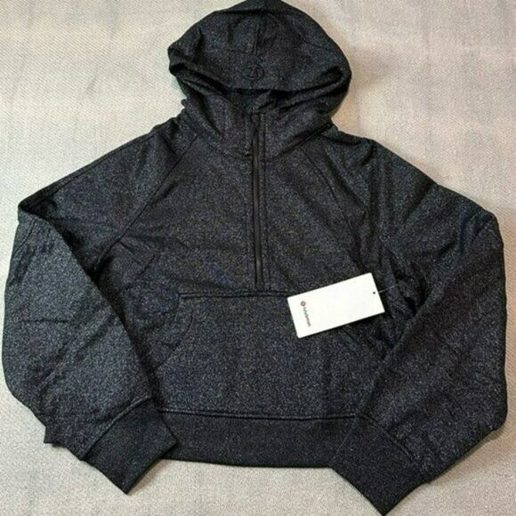 Lululemon Scuba Hoodie M/L NWT Black Silver Spark Sold Out Sweatshirt - Picture 5 of 5